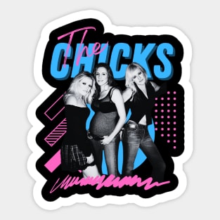 The chicks***original retro Sticker